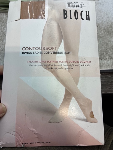 Condition photo showing New/Like New for Bloch Contoursoft Adaptoe Tights Bloch Tan
