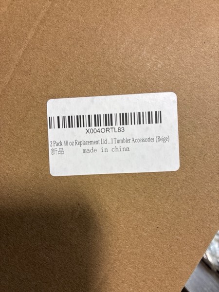 Condition photo showing New/Like New for CNRYRIO 2 Pack 40 oz Tumbler Lid Replacement Fit for Stanley Cup & Quencher, Dual-Drink Opening, Leak-Proof Flip Cover with Protective Cap, Spill-Resistant Travel Tumbler Accessories Beige 40OZ