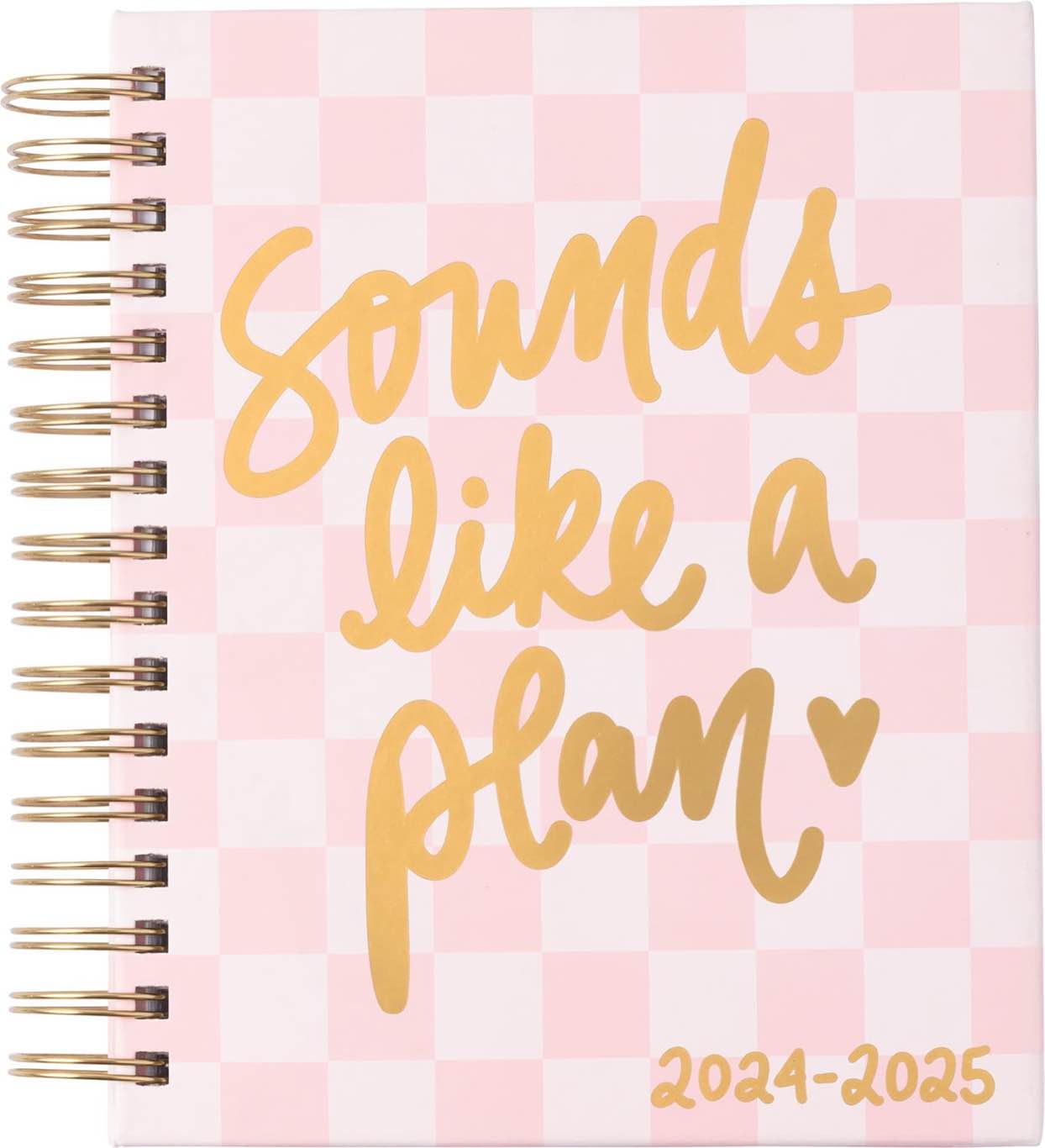 2024-2025 eccolo spiral agenda planner, sounds like a plan, 18 months, weekly & monthly views, stick