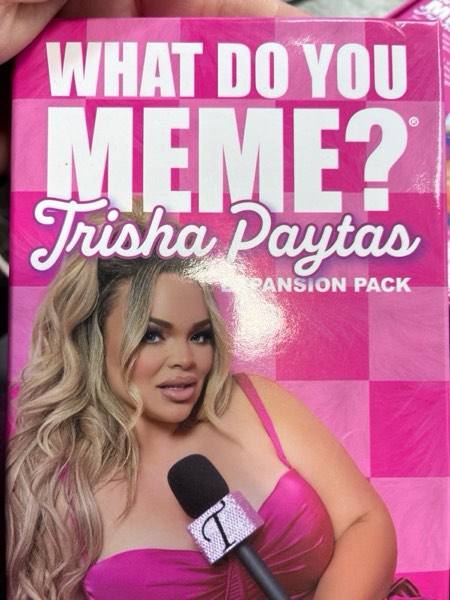 Condition photo showing New/Like New for What Do You Meme? Trisha Paytas Expansion Pack by Relatable, Card Games for Adults, Featuring YouTube Influencer Trisha Paytas, All New Meme Game Content, Includes 15 Image Cards and 10 Caption Cards