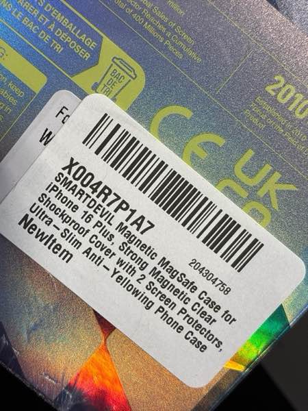 Condition photo showing New/Like New for SMARTDEVIL Magnetic MagSafe Case for iPhone 16 Plus, Strong Magnetic Clear Shockproof Cover with 2 Screen Protectors, Ultra-Slim Anti-Yellowing Phone Case White iPhone 16 Plus