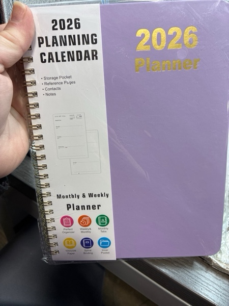 Condition photo showing New/Like New for Timart 2026 Planner, Weekly and Monthly Planner, January 2026 - December 2026 Agenda Book, Hardcover 2026 Calendar Planner Book with Tabs, Inner Pocket For Women, Perfect for Office School Home Supplies, A5 (6.3" x 8.5")-Purple Purple 6.3" x 8.5"