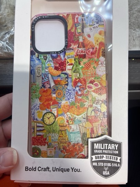 Condition photo showing New/Like New for ChiCaseVer for iPhone 12 & iPhone 12 Pro Case, Gourmet Food Collage Pattern, Cute Soft Slim TPU Compatible with MagSafe, Military-Grade Drop Protection & Camera Protection for Women Girls Fancy iPhone 12 / iPhone 12 Pro