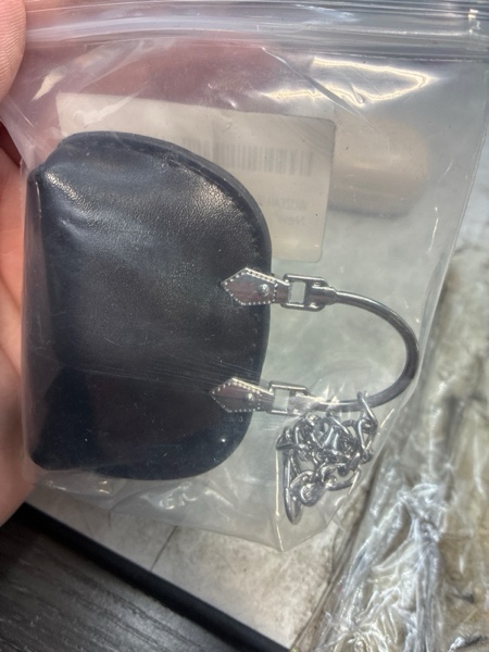 Condition photo showing New/Like New for WOZEAH Mini Bag Charm for Women(Can't hold anything), Purse Pendant Keychain for Handbags & Backpacks, Stylish Gift Accessory Silver