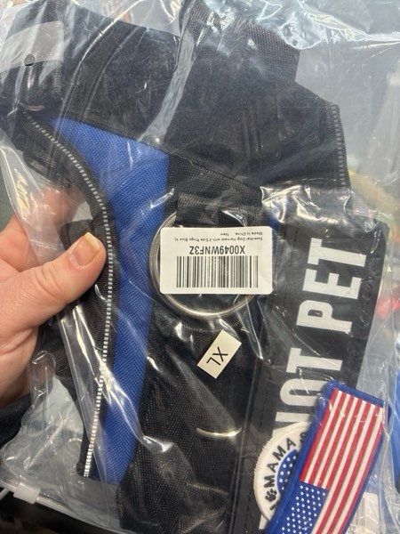 Condition photo showing New/Like New for Essential Dog Harness with 3 Leash Clips - No-Pull, Adjustable, Comfortable Pet Vest Harness for Small to Large Dogs - Easy On, No Choke, Reflective, Padded Harness for Walking and Training XS(Neck:11-14",Chest:14-16") Black