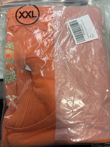 Condition photo showing New/Like New for (SIZE XXL) Dia De Los Muertos Shirt for Women: Day of The Dead Shirts Mexican Sugar Skull Graphic Tee Casual Short Sleeve Tops Orange Small