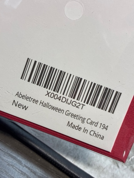 Condition photo showing New/Like New for Happy Halloween Birthday Card for Men Women, Funny Halloween Decorations Gifts with Envelope, Pumpkin Gifts Card AT-194