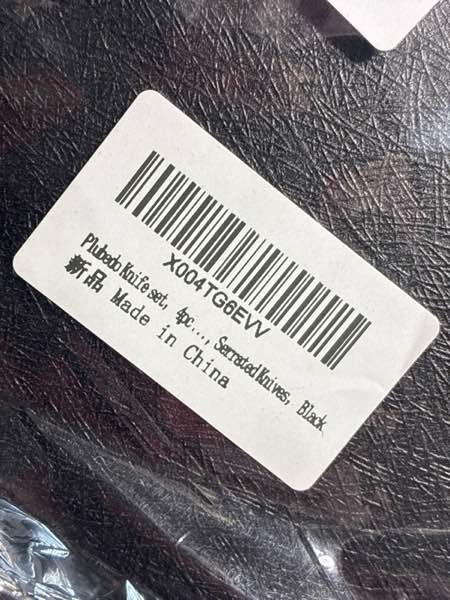 Condition photo showing New/Like New for Kitchen Knife Set Piece with Block, High Carbon Stainless Steel, Built-in Sharpener?4-Piece Steak Knives Set for Dining