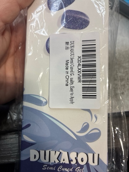 Condition photo showing New/Like New for Semi Cured Gel Nail Strips 2 Set, (Glitter Silver/Blue) 56 Pcs Gel Nail Wraps,Stickers Works with Any UV/LED Lamps,Long Lasting,Salon-Quality, Easy to Apply Glitter Silver/Blue-14