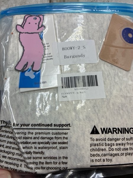 Condition photo showing New/Like New for FUAMEY Dog Sweatshirt Fleece Lined for Small Dogs,Dog Pullover Sweater Soft Dogs Warm Sweaters Puppy Stretchy Clothes Winter American Style Raglan Sleeve Crewneck Pullover Red S Small(chest:17in) Red