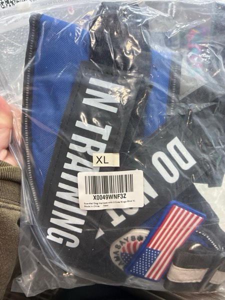 Condition photo showing New/Like New for (X-Large) JUSTYEZI Essential Dog Harness with 3 Leash Clips - No-Pull, Adjustable, Comfortable Pet Vest Harness for Small to Large Dogs - Easy On, No Choke, Reflective, Padded Harness for Walking and Training