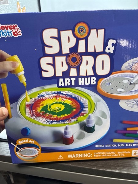 Condition photo showing New/Like New for Klever Kits Spin Art for Kids, 2-in-1 Spin Spiro Machine Kit, Arts & Crafts Paint for Boys & Girls, Painting Spinner Toys Kits, DIY Birthday Gifts for Kids Age 6 and up
