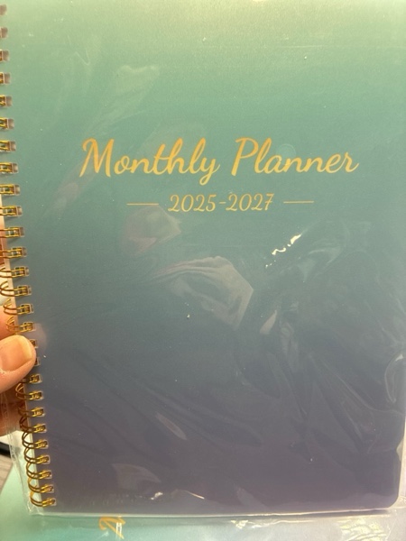 Condition photo showing New/Like New for Monthly Planner 2026-2027, 2026 Calendar 18 Months Planner, Jan 2026 - Jun 2027, 7.4"x9.4", Personal Organizer with Monthly Goals, To-Do List, Habit Tracker, 18 Monthes for School Office Home Planning Gradient Blue