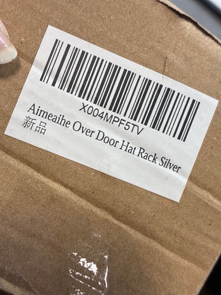 Condition photo showing New/Like New for 3 Tier Over Door Hat Rack - Baseball Cap Wall Mounted Hat Organizer, Hat Holder with 18 Hooks and 10 Movable Clips, Hat Storage Holds up to 30 Caps for Door, Bedroom, Closet (Silver) Sliver
