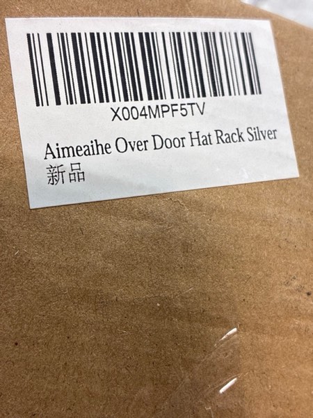 Condition photo showing New/Like New for 3 Tier Over Door Hat Rack - Baseball Cap Wall Mounted Hat Organizer, Hat Holder with 18 Hooks and 10 Movable Clips, Hat Storage Holds up to 30 Caps for Door, Bedroom, Closet (Silver) Sliver