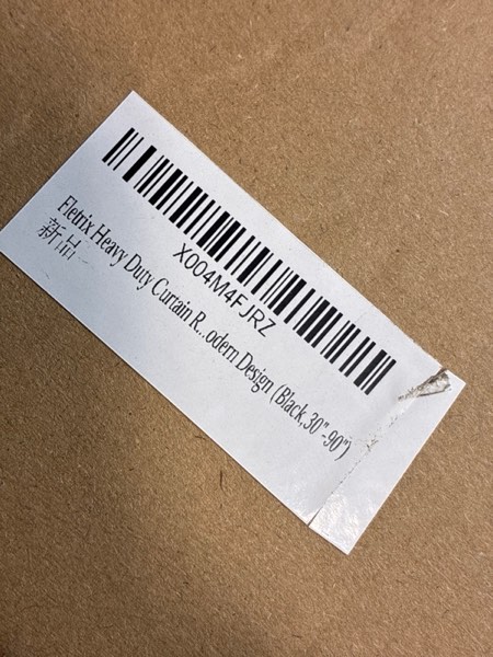 Condition photo showing New/Like New for Heavy Duty Curtain Rods for Windows 30 to 90 Inch, 1 Inch Diameter Adjustable Black Curtain Rod Set with Easy Installation and Modern Design (Black,30"-90") Black 30"-90"