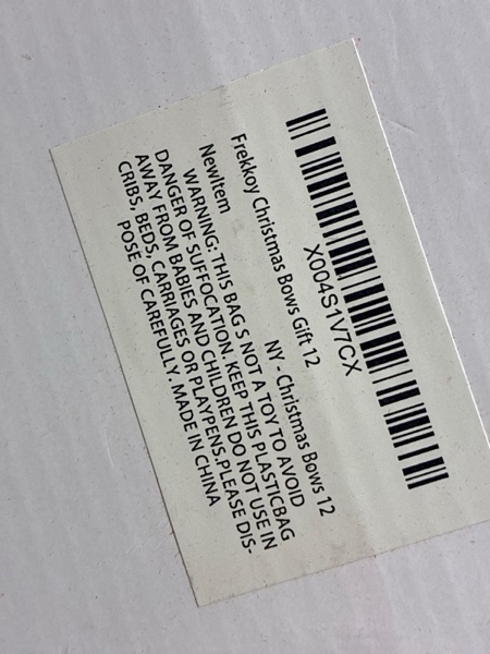 Condition photo showing New/Like New for Christmas Bows - 12Pcs Christmas Red Velvet Bows 9''x13'' Packaged in a Box, Perfect for Gift Wrapping, Tree, Wreath, Gifts & Home Christmas Decorations Red 12