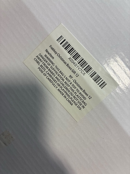 Condition photo showing New/Like New for Christmas Bows - 12Pcs Christmas Red Velvet Bows 9''x13'' Packaged in a Box, Perfect for Gift Wrapping, Tree, Wreath, Gifts & Home Christmas Decorations Red 12