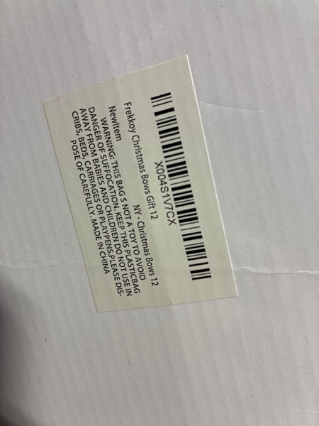 Condition photo showing New/Like New for Christmas Bows - 12Pcs Christmas Red Velvet Bows 9''x13'' Packaged in a Box, Perfect for Gift Wrapping, Tree, Wreath, Gifts & Home Christmas Decorations Red 12