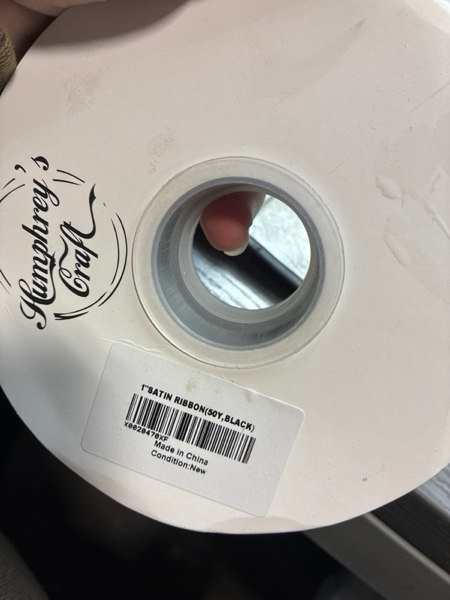 Condition photo showing New/Like New for Humphrey's Craft 1 Inch Black Double Faced Satin Ribbon - 50 Yards Variety of Color for Crafts Gift Wrapping DIY Bows Bouquet Decoration Sewing Christmas Tree Wedding and Invitation Card. Black 1" X 50 Yards