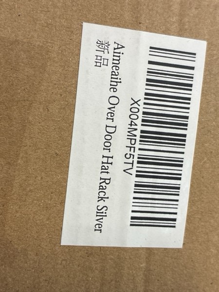 Condition photo showing New/Like New for 3 Tier Over Door Hat Rack - Baseball Cap Wall Mounted Hat Organizer, Hat Holder with 18 Hooks and 10 Movable Clips, Hat Storage Holds up to 30 Caps for Door, Bedroom, Closet (Silver) Sliver