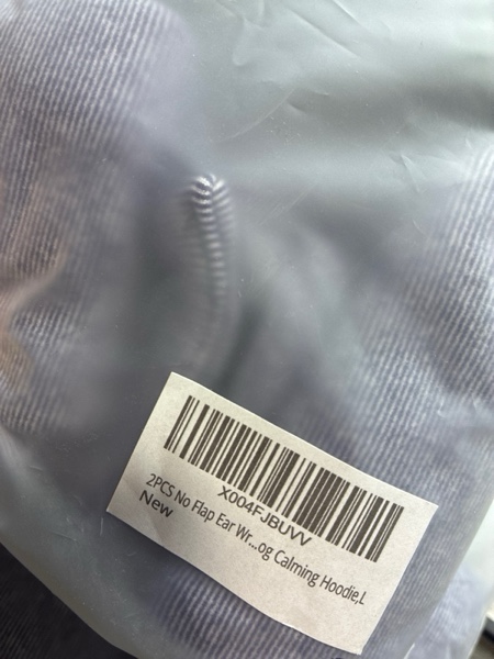 Condition photo showing New/Like New for 2 PCS Quiet Ears for Dogs, Adjustable Dog Ear Muffs for Noise Protection, Soft Dog Noise Canceling Ear Cover Wrap Anxiety Relief Hoodie for Fireworks Thunder,L