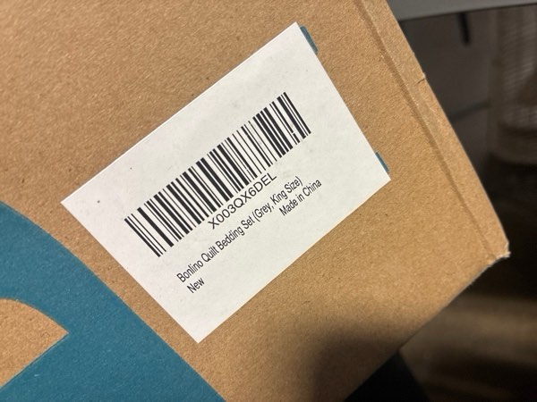 Condition photo showing New/Like New for Bonlino Barley Bedding Quilt Set Bedspread - Lightweight Quilt Set Summer Farmhouse Modern Boho Style Striped Bedspread Coverlet with 2 Pillow Shams for Home Bedroom All Season (Grey, King)