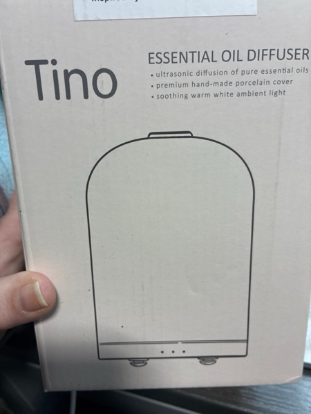 Condition photo showing New/Like New for Essential Oil Diffuser with Handmade Ceramic Cover, 110ML Aromatherapy Diffuser for Large Room, Quiet Ultrasonic Aroma Diffuser with Auto-Off, Timer, Night Light for Home, Yoga & Office Plants - Ceramic