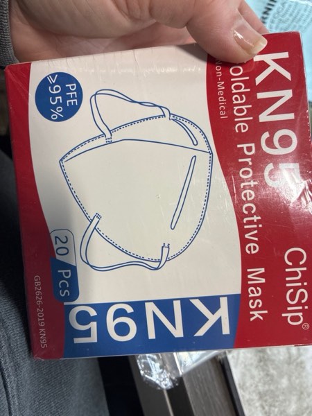 Condition photo showing New/Like New for ChiSip KN95 Face Mask 20Pcs, 5 Layer Design Cup Dust Safety Masks, Breathable Protection Respirator Against PM2.5 Dust Bulk for Adult, Men, Women, Indoor, Outdoor Use, Gray 20 Count (Pack of 1)