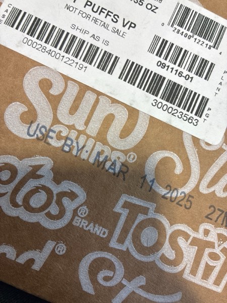 Condition photo showing As Is for Cheetos Cheese Flavored Snacks, Puffs, 0.875 Ounce (Pack of 40) Puffs 40 Count (BB Mar 11, 2025)