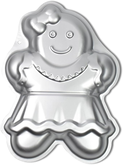 Gingerbread Cake pans,Gingerbread-Shaped cake pans, Aluminum Cake Pan, Gingerbread man-Shaped, for Christmas-party,familyday and other occasions cake pans or bread molds,Silver.