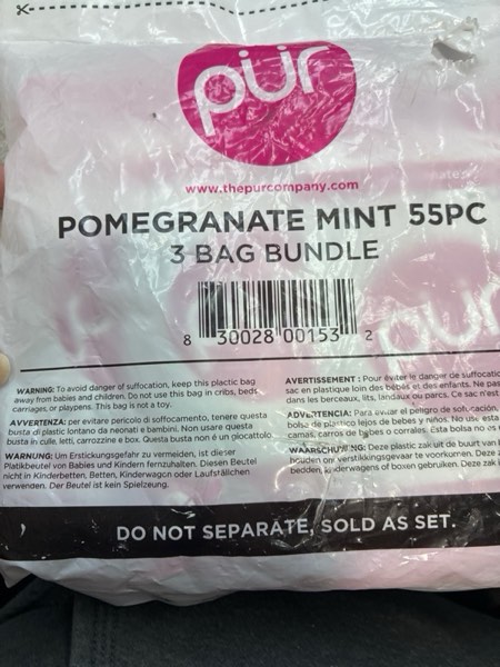 Condition photo showing New/Like New for PUR Gum | Aspartame Free Chewing Gum | 100% Xylitol | Natural Pomegranate Mint Flavored Gum, 55 Pieces (Pack of 3) Pomegranate Mint 55 Count (Pack of 3)