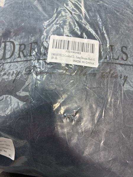 Condition photo showing New/Like New for (Size XL) DRESSTELLS Wedding Guest Dress for Women Formal Cocktail Chiffon Midi Pleated Church Holiday Party Dresses Black Small