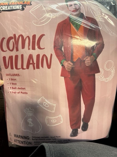 Condition photo showing New/Like New for (Size L) Spooktacular Creations Scary Clown Costume Men, Killer Clown Costume, Creepy Halloween Costumes for 