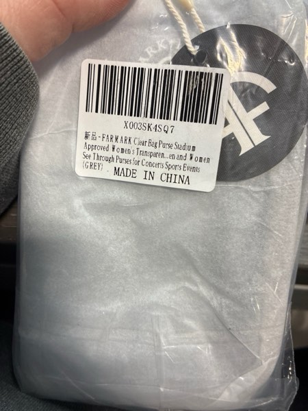 Condition photo showing New/Like New for Clear bag for stadium events, women's Clear Purse crossbody bag, stadium approved with front pocket, perfect for concerts