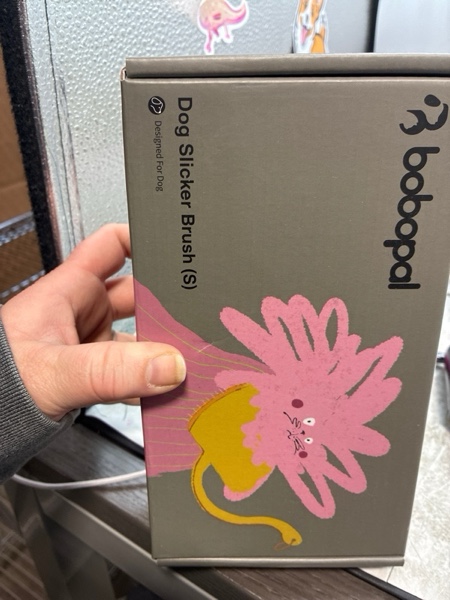 Condition photo showing New/Like New for Dog Slicker Brush for Shedding,Dog Brush for Long Haired Dogs & Remove Tangles & Mats,Ergonomic Handle Grooming Like Professional,Beech Wood,S