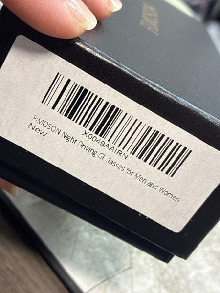 Condition photo showing New/Like New for Night Driving Glasses for Men Women Fit Over Sunglasses Anti Glare Polarized HD Night Vision Glasses A04 Black Oval Frame/ Yellow Night Vision Lens