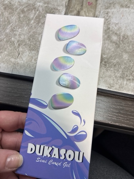 Condition photo showing New/Like New for Semi Cured Gel Nail Strips (Multicolor), 28pcs Gel Nail Stickers, Work with Any UV Lamps, Long-Lasting NailWraps for Women Gifts, Easy to Apply & Remove, Includes Prep Pads & Wooden Stick New-ds005a