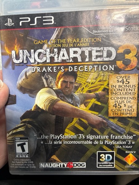 Condition photo showing Good Condition for Uncharted 3 Game of the Year Edition PlayStation 3 Standard