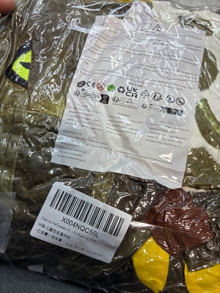 Condition photo showing New/Like New for Treyrea Halloween Dinosaur Costume Kids, Dino Costume with Egg for Child Toddler Dressup Party Onesie Pajamas 12-24 Months