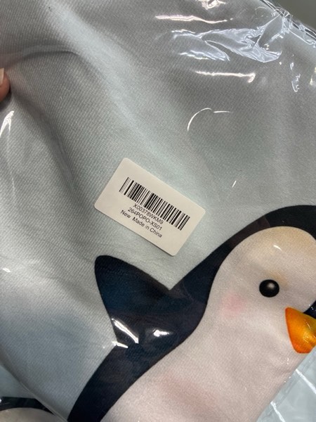 Condition photo showing New/Like New for Voatok Funny Penguin Love Decorative Throw Pillow Case, 18 x 18 inch Penguin Decor Home Decor Cushion Cover, Penguin Love Gifts, Gift Son, Daughter, Sister (Gray-1)