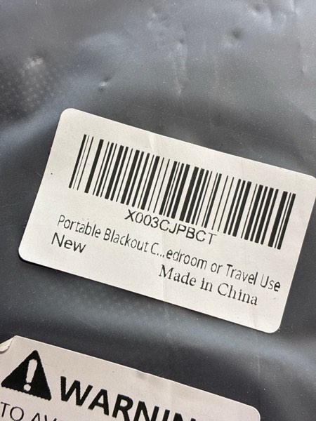 Condition photo showing New/Like New for 100% Blackout Curtains for Bedroom, Portable DIY Window Blinds, Temporary No Drill Window Shades, Blackout Blinds with Stickers and Tabs for Baby Nursery, Travel, Dorm Room (118" x 57")