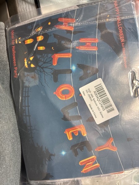 Condition photo showing New/Like New for Happy Halloween Balloons Banner, Ghost Balloons Orange and Black Balloon for Masquerade Themed Party Supplies Horror Themed Party