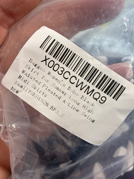 Condition photo showing New/Like New for Naggoo Women's Skirts High Elastic Waisted Casual Skirt Pleated Floral/Solid Midi Skirts with Pockets - Small