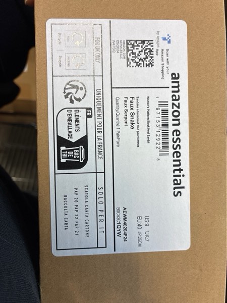 Condition photo showing New/Like New for (US-9) Amazon Essentials Women's Platform Block Heel Mule Sandals