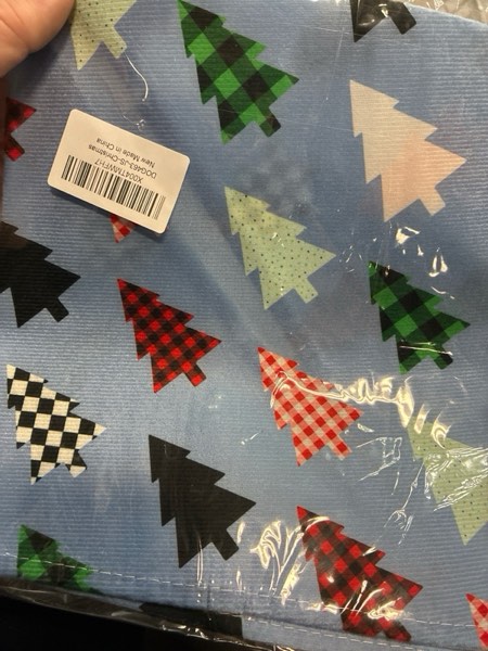 Condition photo showing New/Like New for Christmas Dog Bandana, Classic Plaid Pattern Xmas Tree Dog Bandana, Buffalo Plaid Print Christmas Tree Pet Kerchief, Adjustable Comfortable Triangle Dogs Scarf for Small Medium Dogs