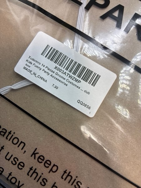 Condition photo showing New/Like New for Tudomro 14 Pieces Gnome Dwarf Costumes Includes Gnome Hats and Fake Mustache, Colorful Dwarf Hats and Beards Halloween Dwarfs Costumes for Adult Kids Funny Party Accessories