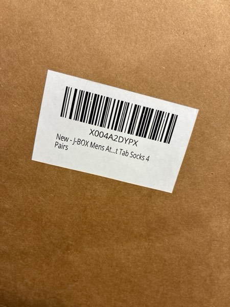 Condition photo showing New/Like New for J-BOX Men's Athletic Socks,Cotton Socks?Men's Running Ankle with Cushion,Low Cut Sport Tab Socks X-Large Light Gray