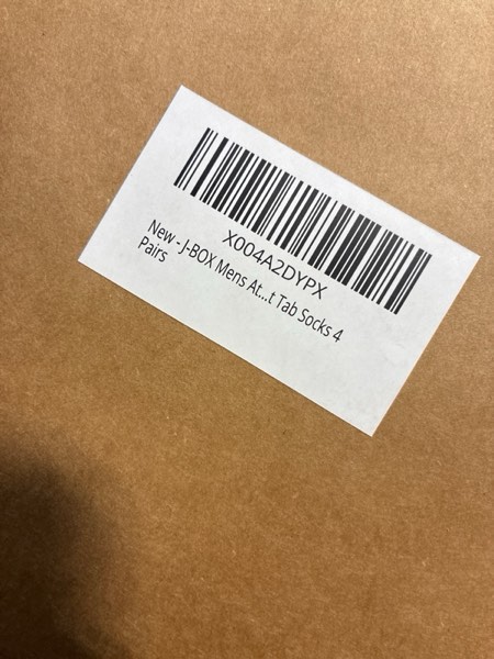 Condition photo showing New/Like New for J-BOX Men's Athletic Socks,Cotton Socks?Men's Running Ankle with Cushion,Low Cut Sport Tab Socks X-Large Light Gray