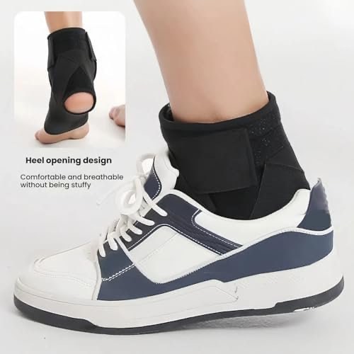 Condition photo showing New/Like New for ZIMAOSHAN Compression Ankle Brace for Women and Men – Support for Sprains, Plantar Fasciitis & Sports Injury – Adjustable Strap for Basketball, Running, Joint Protection & Recovery (Black)